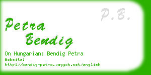 petra bendig business card